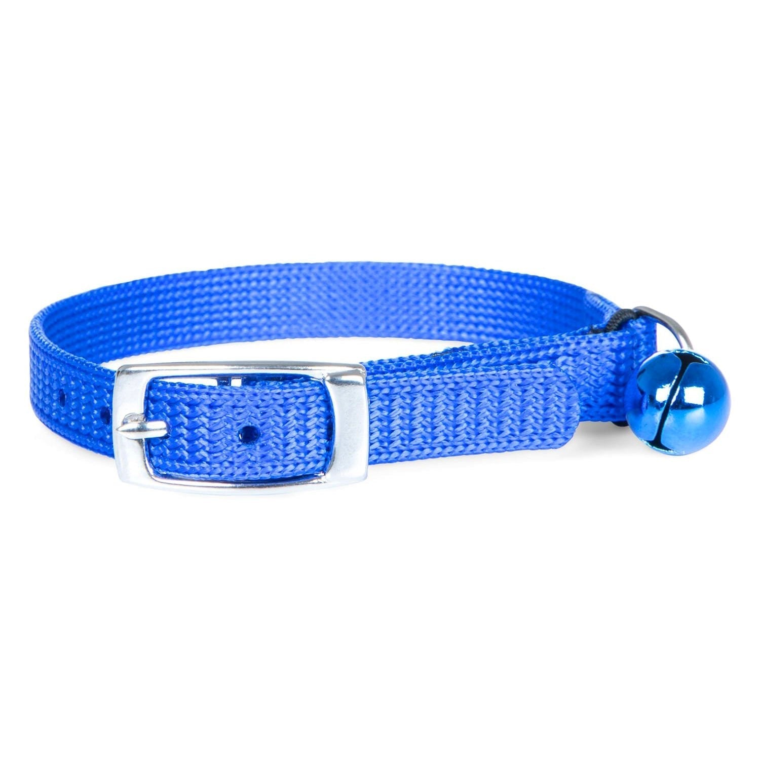 Jeffers Solid Adjustable Nylon Cat Collars Blue