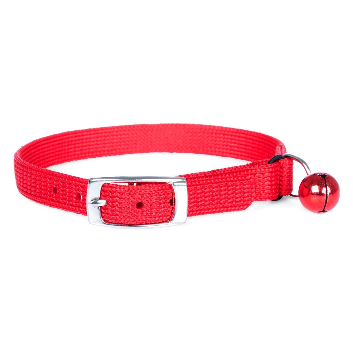 Jeffers Solid Adjustable Nylon Cat Collars Red