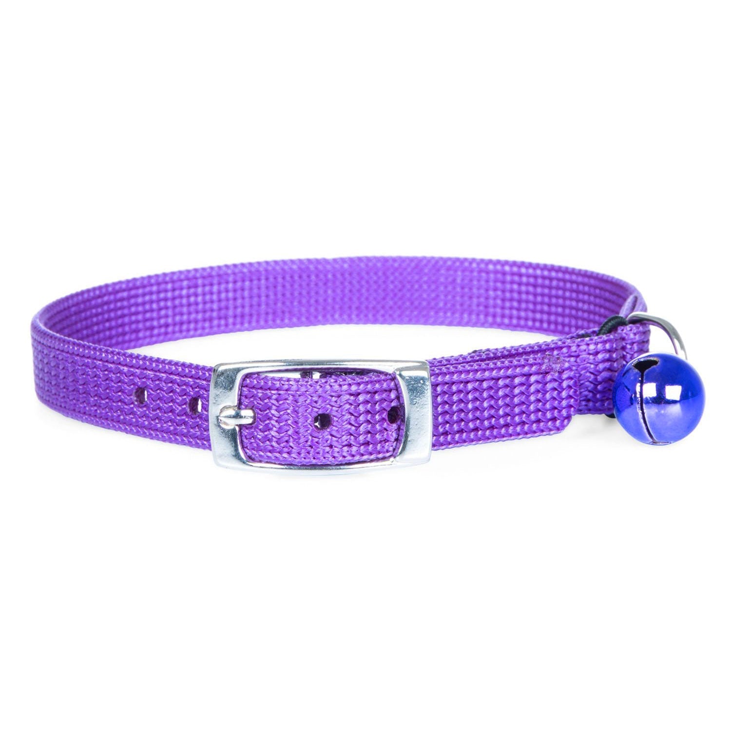 Jeffers Solid Adjustable Nylon Cat Collars Purple