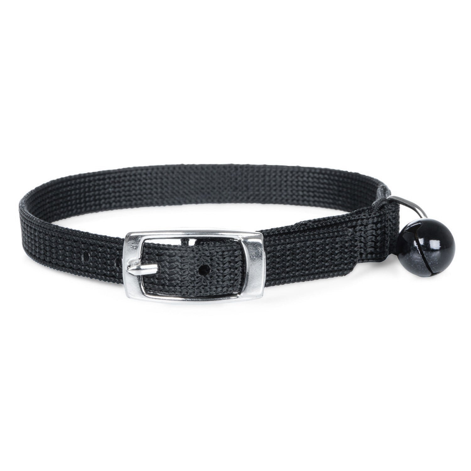 Jeffers Solid Adjustable Nylon Cat Collars Black