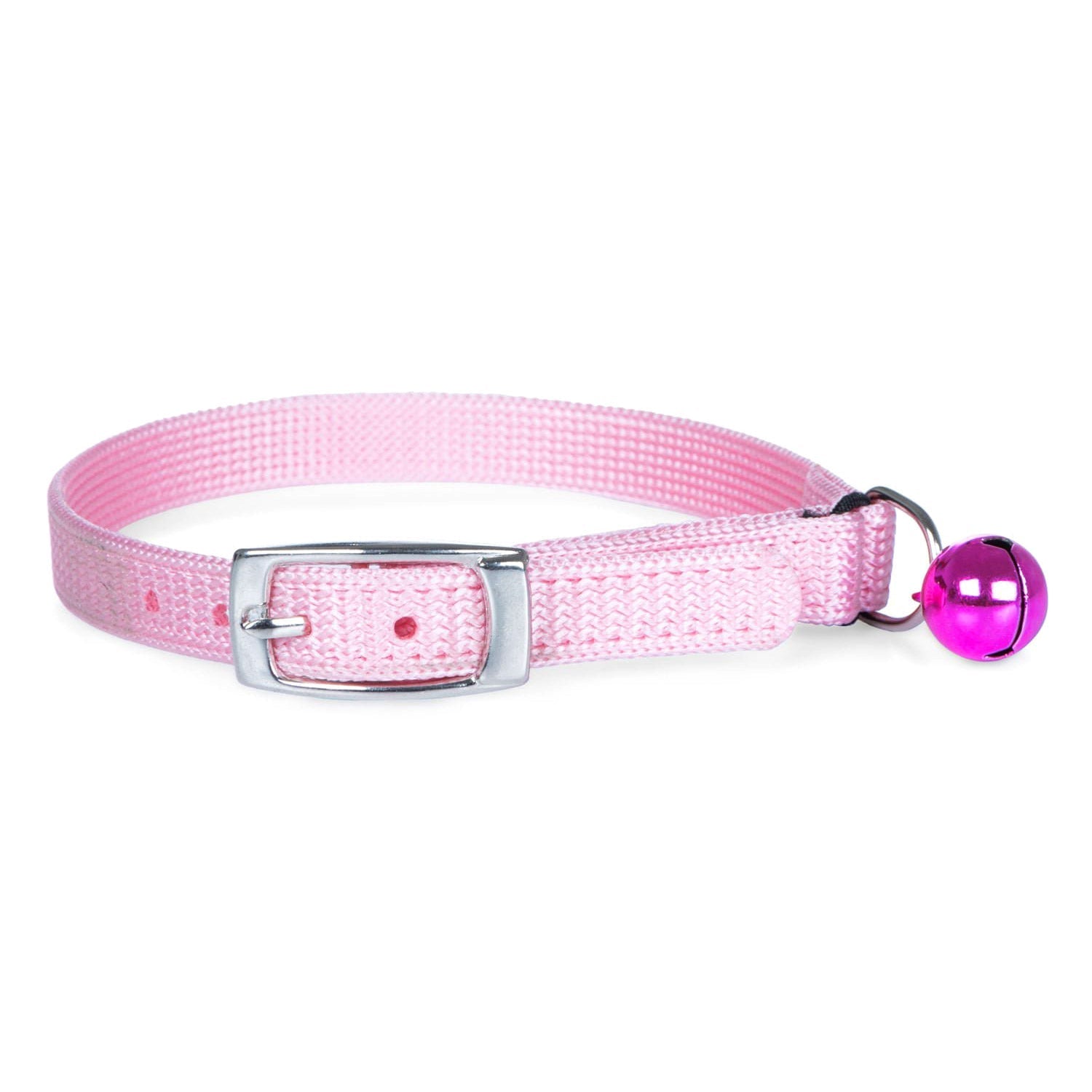 Jeffers Solid Adjustable Nylon Cat Collars Pink