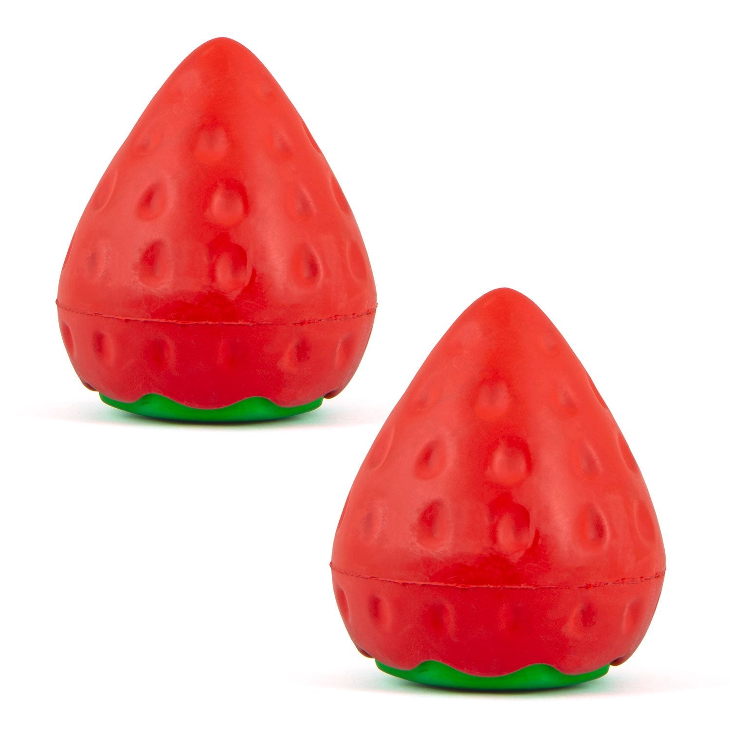 Jeffers Squeaky Strawberry Natural Rubber Dog Dental Chew Toy with Squeaker & Vanilla Scent for Medium Chewers Multi Small 2