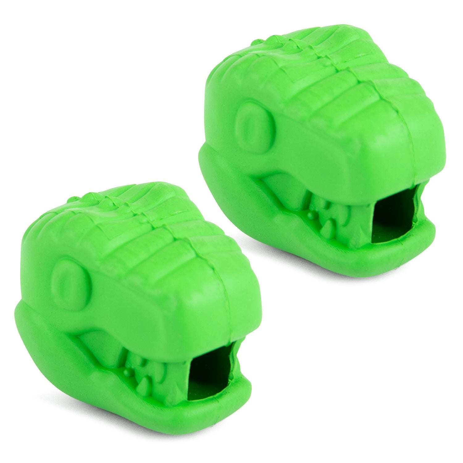 Jeffers T-Rex Natural Rubber Treat Dispensing Dental Dog Chew Toy for Medium Chewers with Vanilla Scent Small Green 2