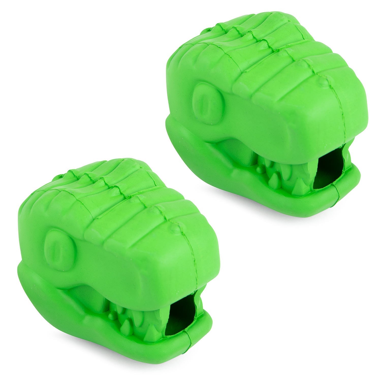 Jeffers T-Rex Natural Rubber Treat Dispensing Dental Dog Chew Toy for Medium Chewers with Vanilla Scent Medium Green 2