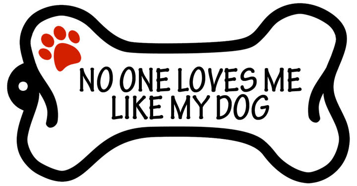 Bone Shaped Keychains No One Loves Me Like My Dog