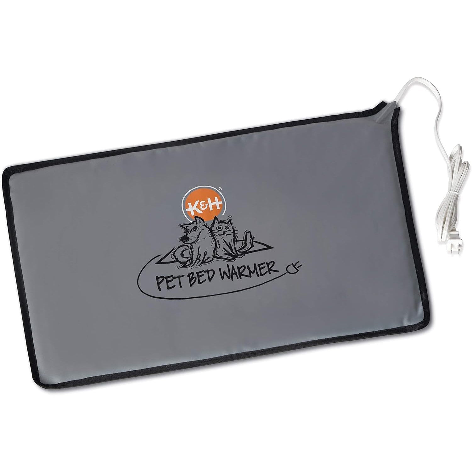 K&H Pet Bed Warmer – Indoor Heated Pad for Cats & Dogs, Thermostatically Controlled, Energy-Efficient, Safe for Arthritis & Comfort Grey X-Large (26.5" x 16.75") 22W