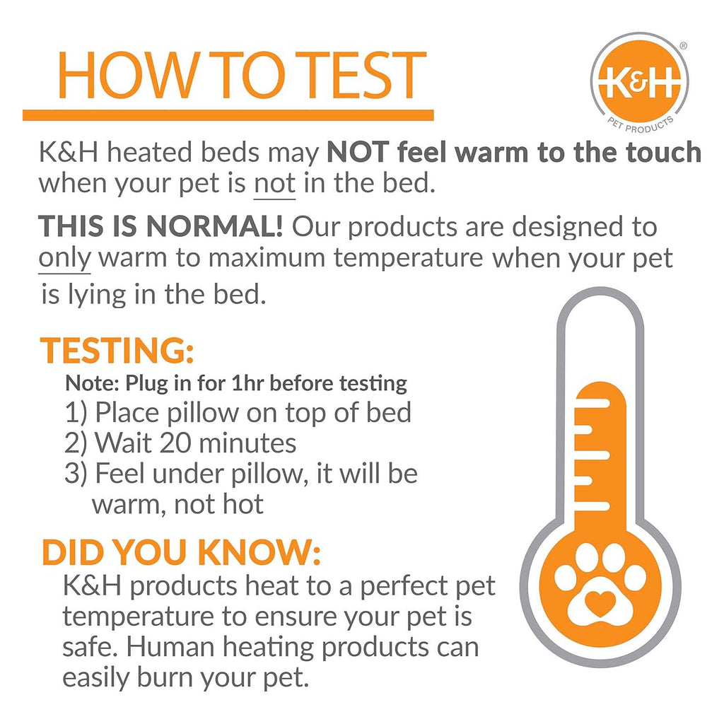 K&H Thermo-Pet Heated Mat for Small Dogs and Cats – Indoor Heated Bed Pad