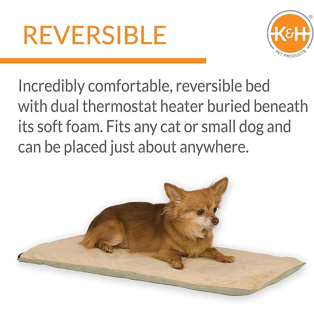 K&H Thermo-Pet Heated Mat for Small Dogs and Cats – Indoor Heated Bed Pad