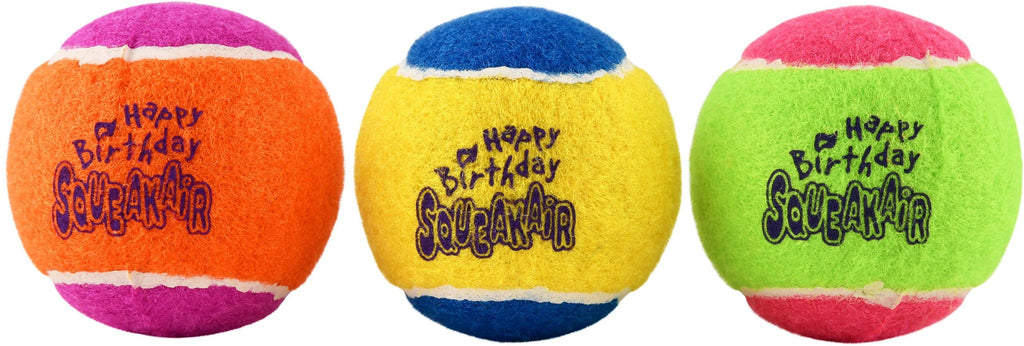 KONG Birthday Squeaker Balls, 3 pk 2.5"D 3 Pack