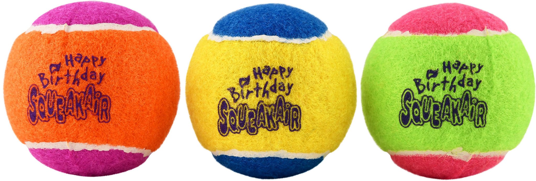 KONG Birthday Squeaker Balls, 3 pk 2.5"D 3 Pack
