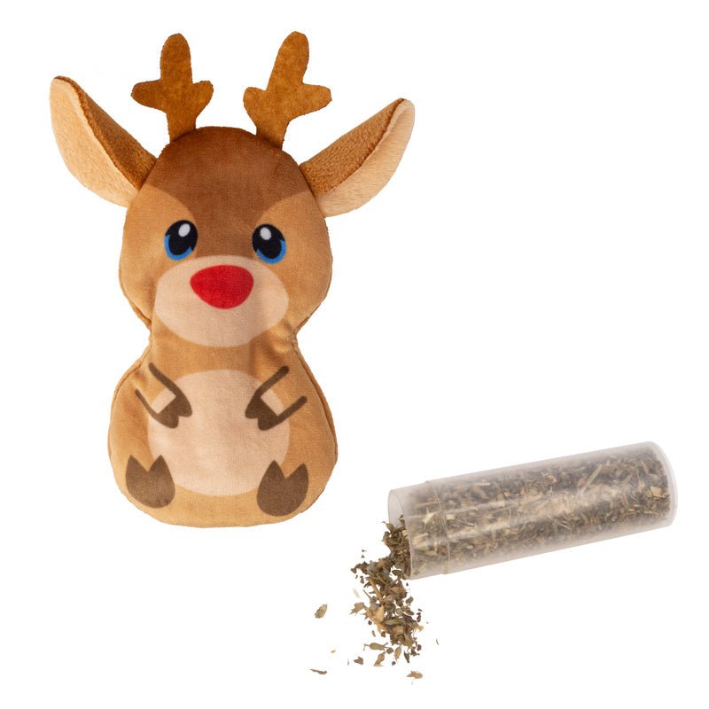 Kong Holiday Refillables Catnip Cat Toys Reindeer 1 ct