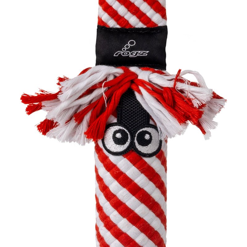 KONG Holiday Scrubz Candy Cane Dog Tug & Fetch Toy