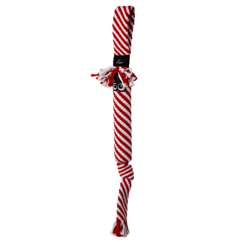 KONG Holiday Scrubz Candy Cane Dog Tug & Fetch Toy