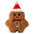 Kong Holiday Snuzzles Plush Gingerbread Dog Toy, Squeaks & Crinkles Medium Brown 1 ct
