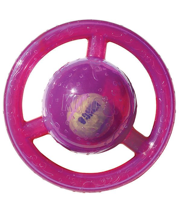 KONG Jumbler Disc Squeaker Dog Toy L XL Assorted