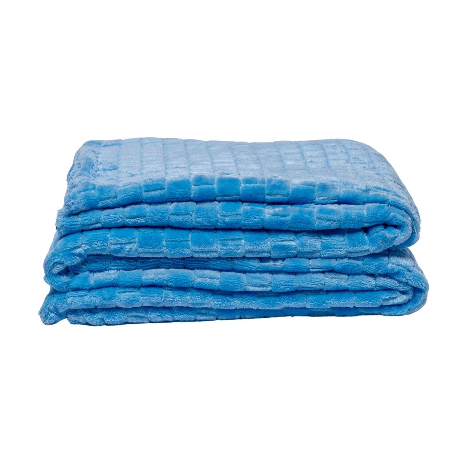 Family Textured Luxury Sherpa Pet Blanket (50" x 60") Baby Blue