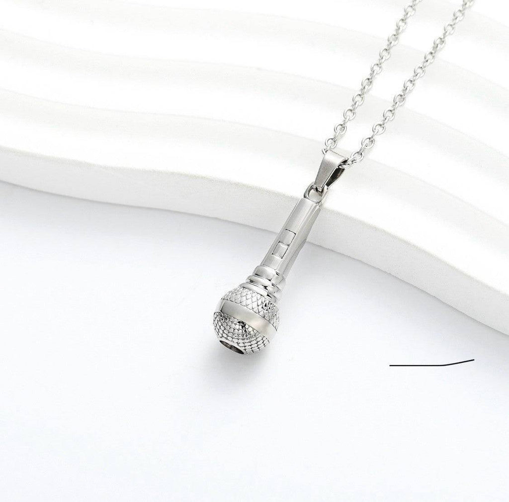 Microphone Ashes Necklace Pendant