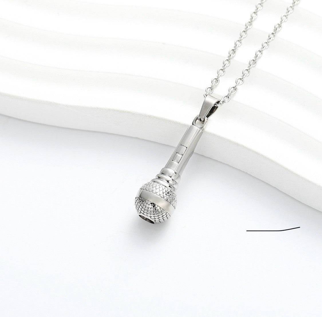 Microphone Ashes Necklace Pendant