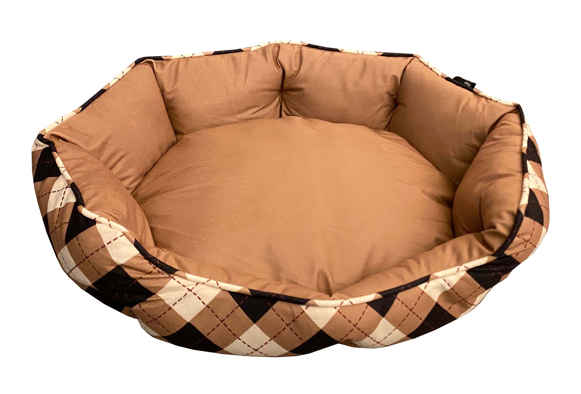 Mink Tufted Euro Cuddler Bed For Dogs & Cats Chanterelle & Vanilla Ice Large