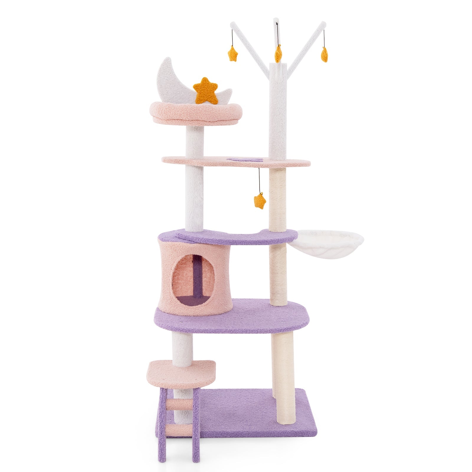 Multi-level Cat Tower with Sisal Covered Scratching Posts M