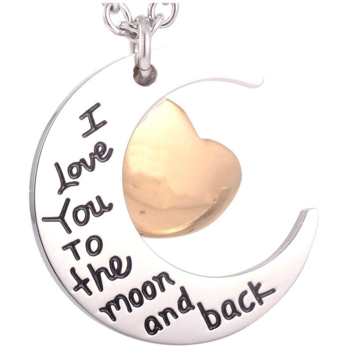 I Love You To The Moon & Back Ashes Necklace Pendant