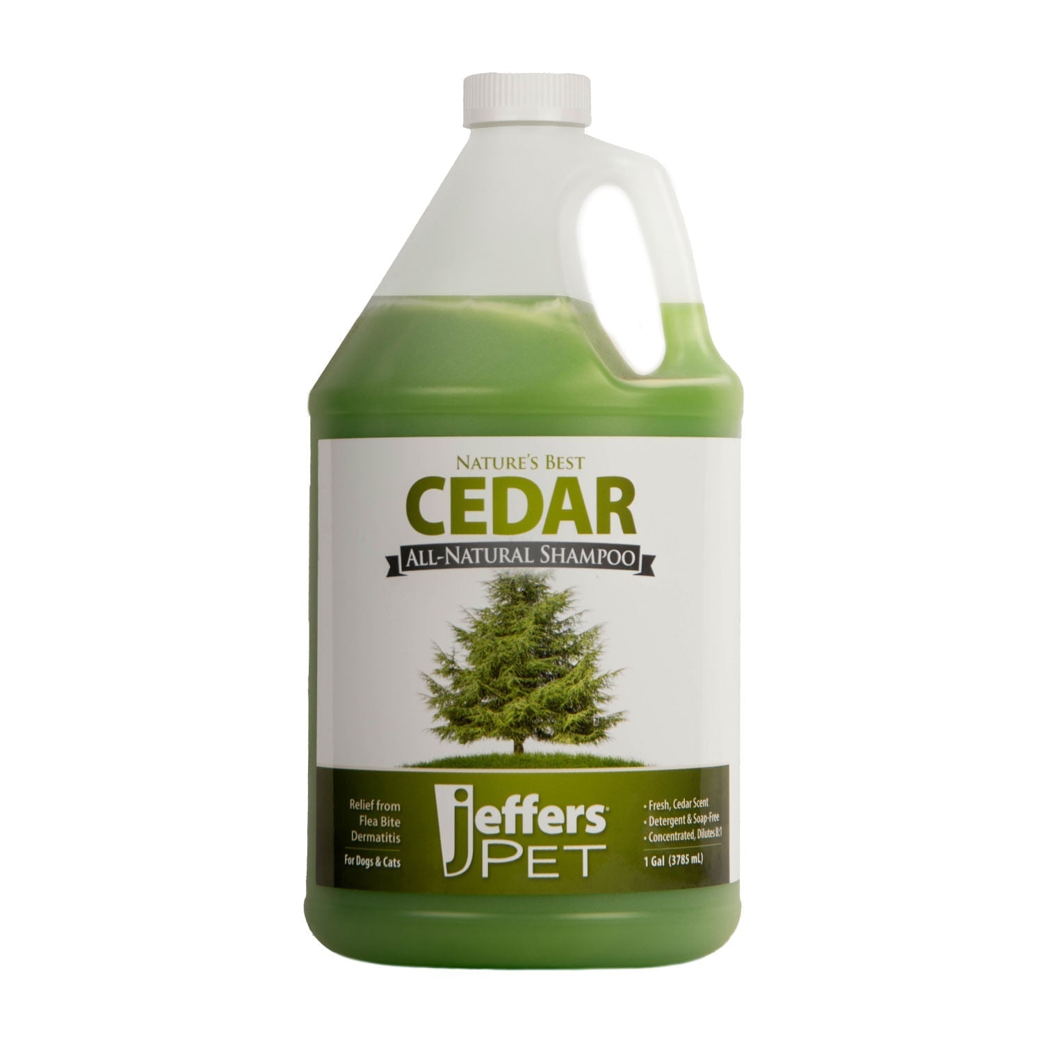Jeffers Pet Nature's Best Cedar All-Natural Flea Bite Relief Shampoo for Dogs and Cats Cedar 1 gallon 1