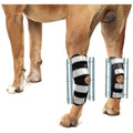 NeoAlly 3-in-1 Long Rear Leg Hock Brace - Rigid and Spring Inserts | Safety Reflective Straps [Long Version] (Pair) X Large