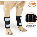 NeoAlly Dog Front Leg Brace with Reflective Straps - Metal Spring Inserts for Carpal Support (Pair) L XL