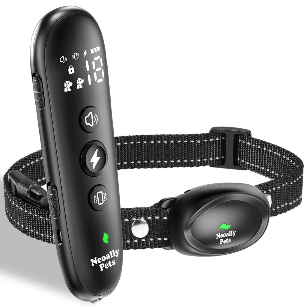 NeoAlly Remote Dog Training Collar for 8-150lbs Dogs | Rechargeable, Waterproof, 3 Training Modes, Security Lock, LED Anti-Lost Lights 1 Collar