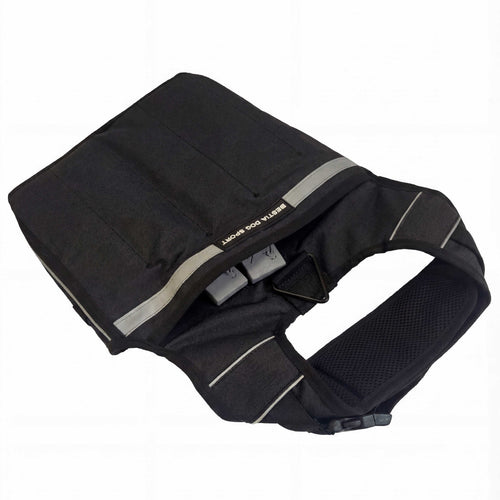 Bestia Dog Sport Weighted Harness Black