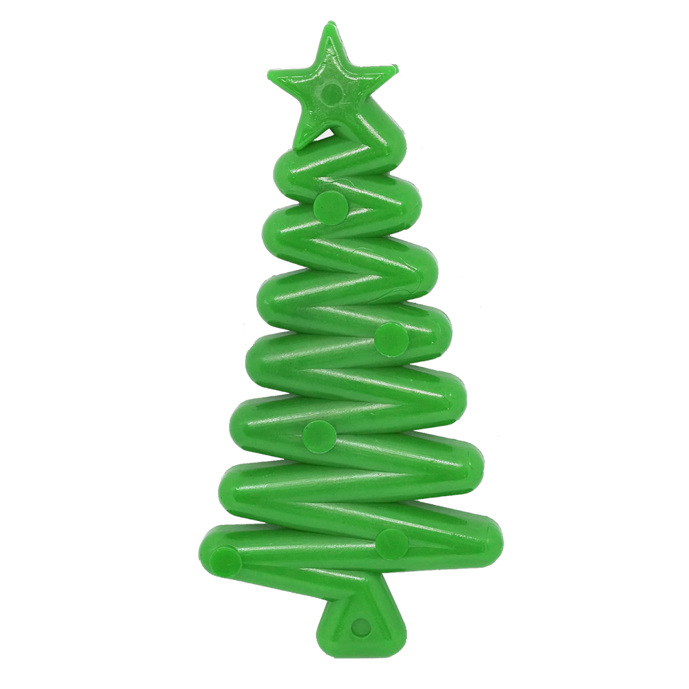 Christmas Tree Nylon Dog Chew Toy for Aggressive Chewers | USA Made & FDA Compliant XMas Tree Nylon Toy - green