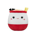 Squishmallows Raisy Ramen Cup Squeaky Dog Plush Toy Mini Multicolor