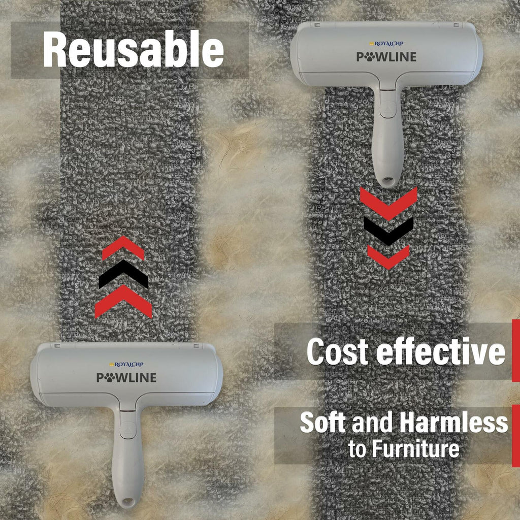 Pawline Pet Hair Remover Lint Roller Reusable for Couch Clothing Carpet