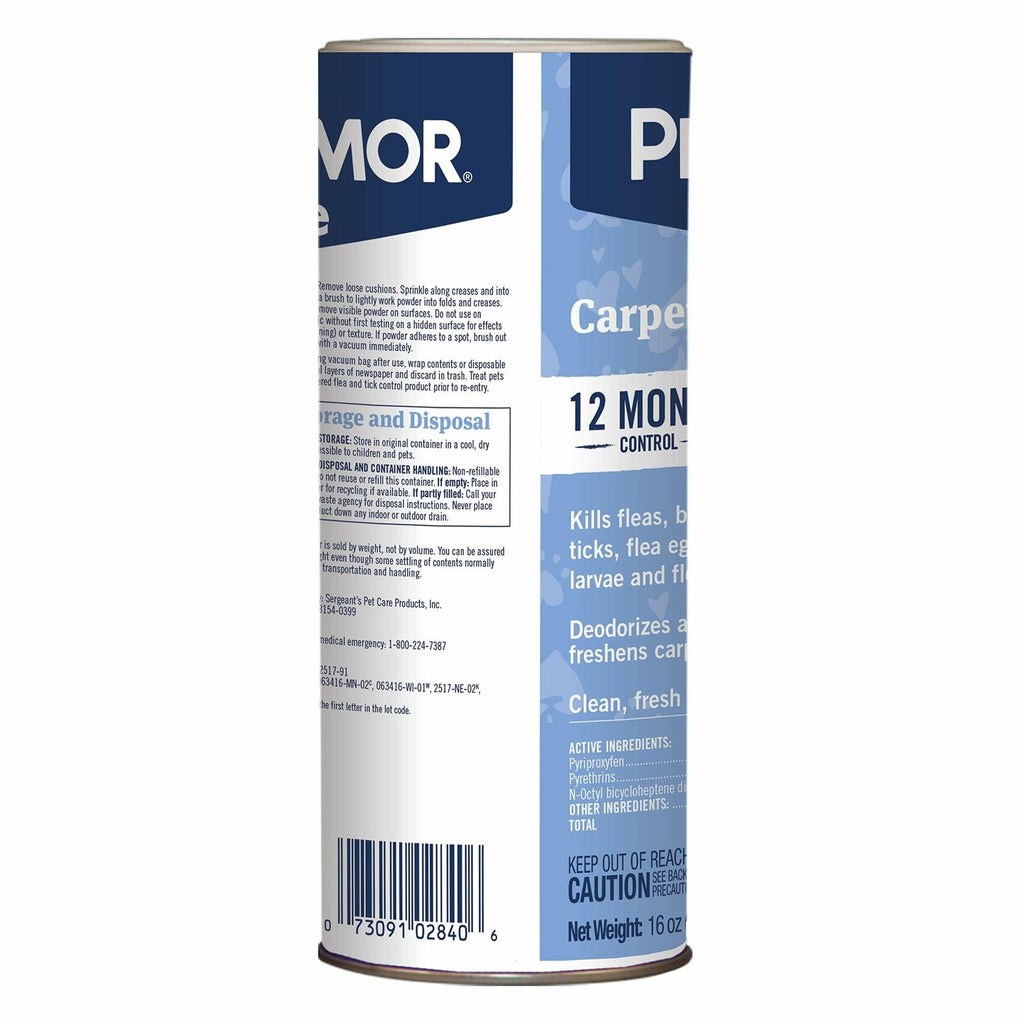 PETARMOR Home Carpet Powder Fleas Ticks Protection Deodorizer 16 Ounce
