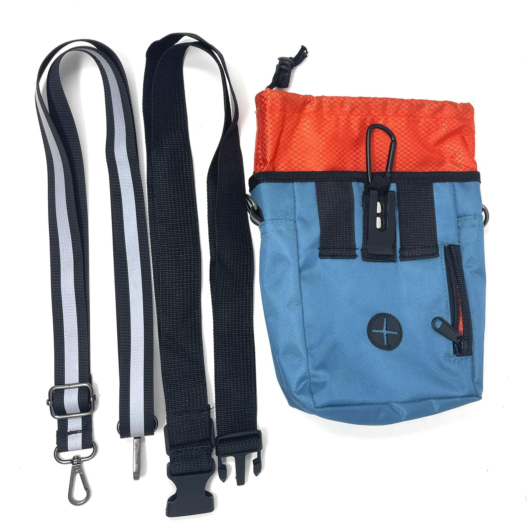 Jalousie Dog Training Pouch with Clicker & Water Bowl 5 Ways to Wear Grey