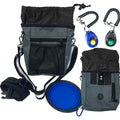 Jalousie Dog Training Pouch with Clicker & Water Bowl 5 Ways to Wear Grey