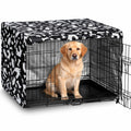 kefit Dog Crate Cover Kennel Cover Black/Paw 42 inch Size 42