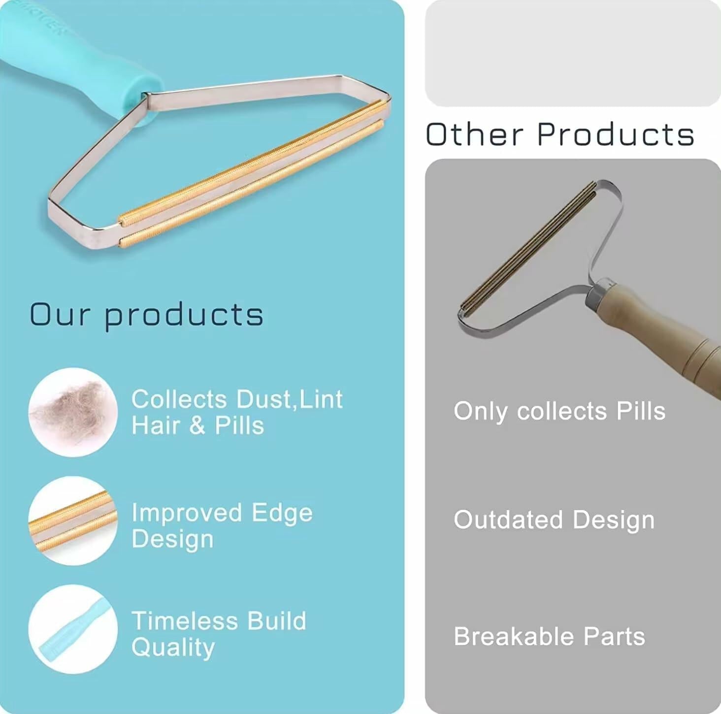 Tier One Pet Hair Remover Brush Copper for Couch Sofa Bed Upholstery