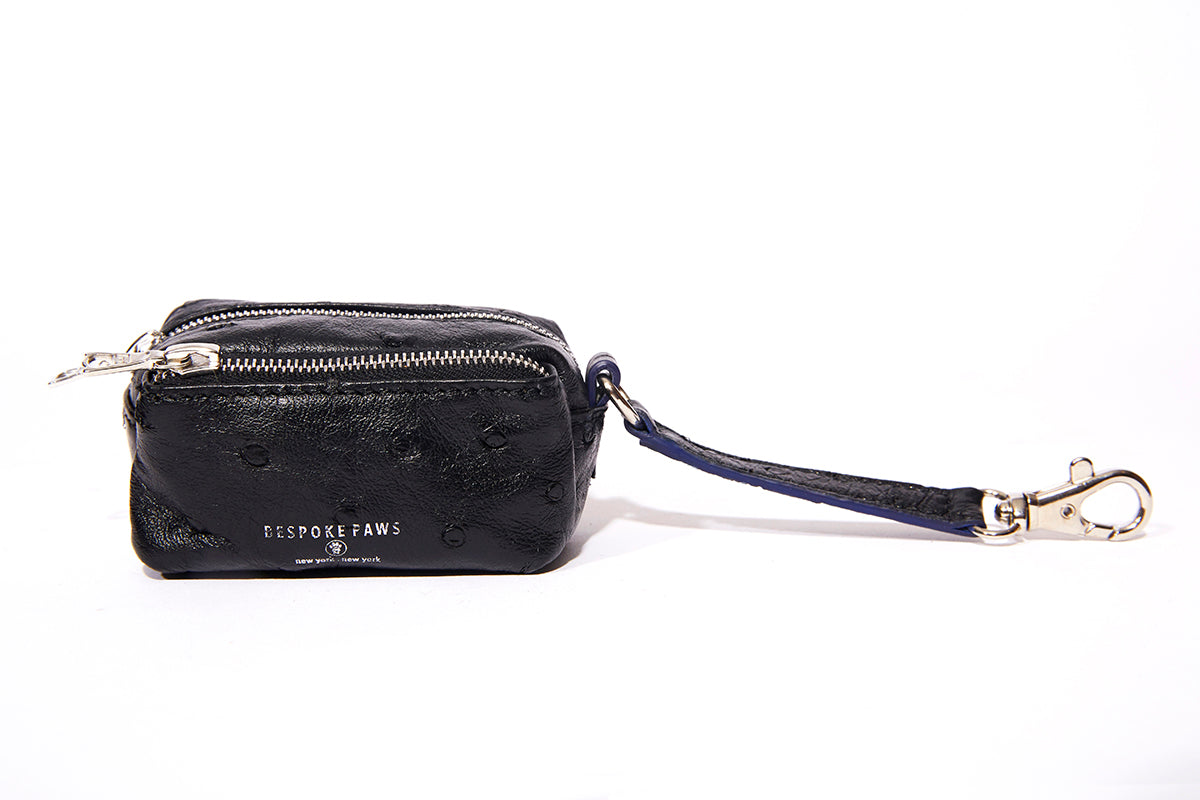 Waste Bag Dispenser; Ostrich Black Ostrich