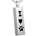 I Love Paw Pet Ashes Necklace Pendant