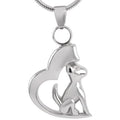 Dog Heart Pet Ashes Necklace Pendant
