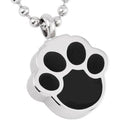 Black Paw Pet Ashes Necklace Pendant