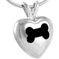 Pet Bone Heart Ashes Necklace Pendant