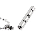 Pet 3 Paw Cylinder Ashes Necklace Pendant