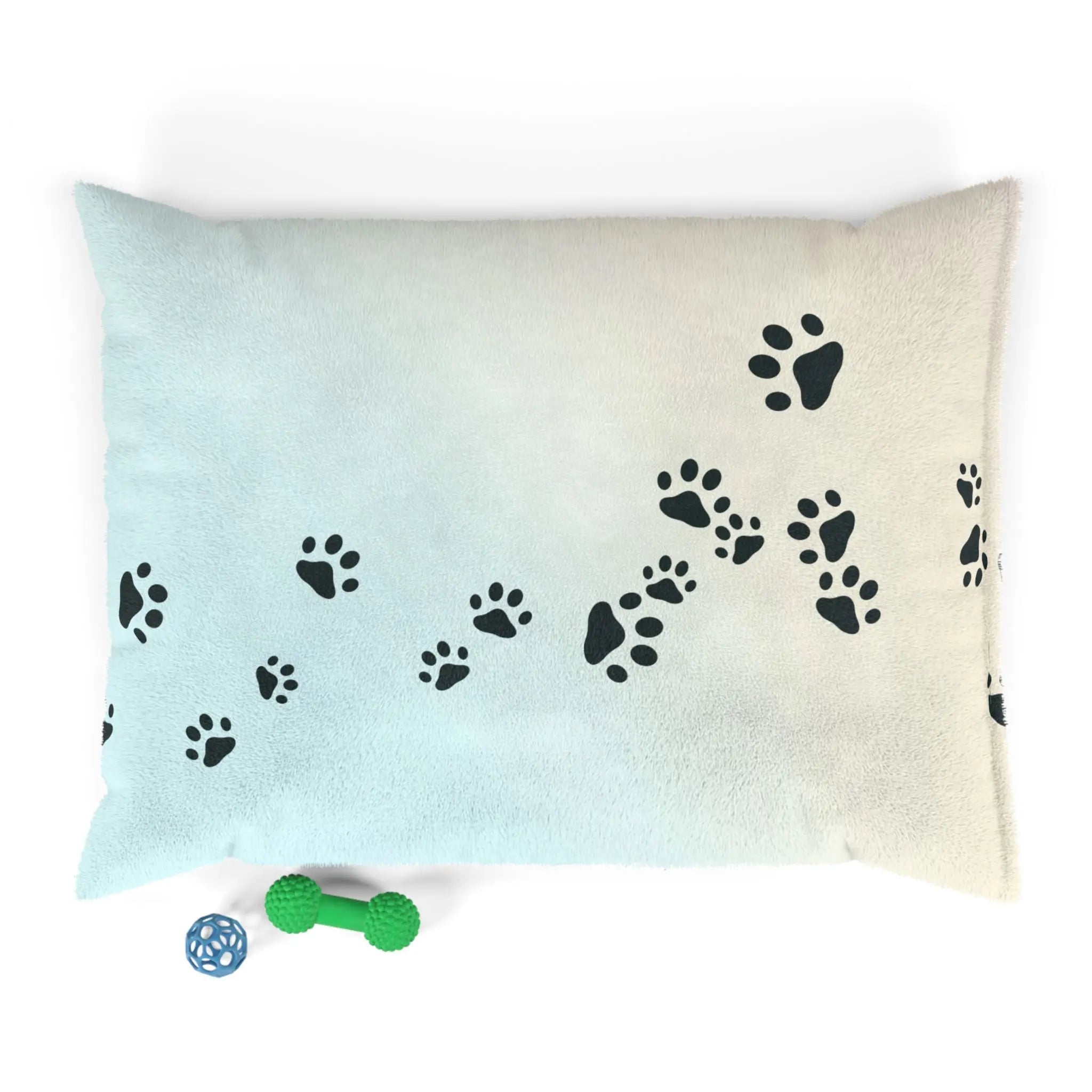 Pastel Paw Print Pet Bed | Cozy Dog & Cat Bed 40" × 30"