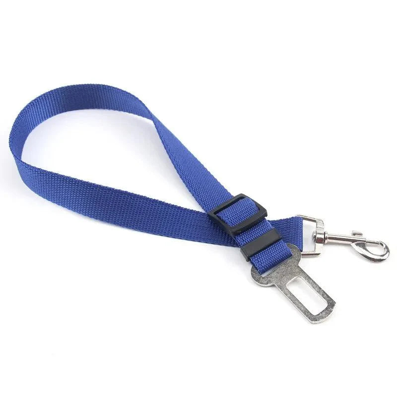 Adjustable Pet Car Seat Belt Harness | Dog and Cat Safety Strap Blue L