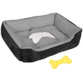 Pet Dog Bed Soft Warm Fleece Black