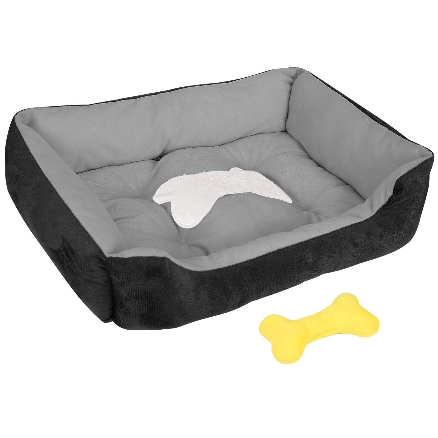Pet Dog Bed Soft Warm Fleece Black