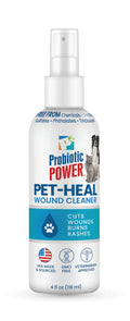 Pet-Heal Probiotic Wound Cleaner for Dogs & Cats, 4 oz – Veterinarian Approved, All-Natural, Organic, Vegan, Eco-Friendly, GMO-Free, Allergy-Free, Kid-Safe 4 oz