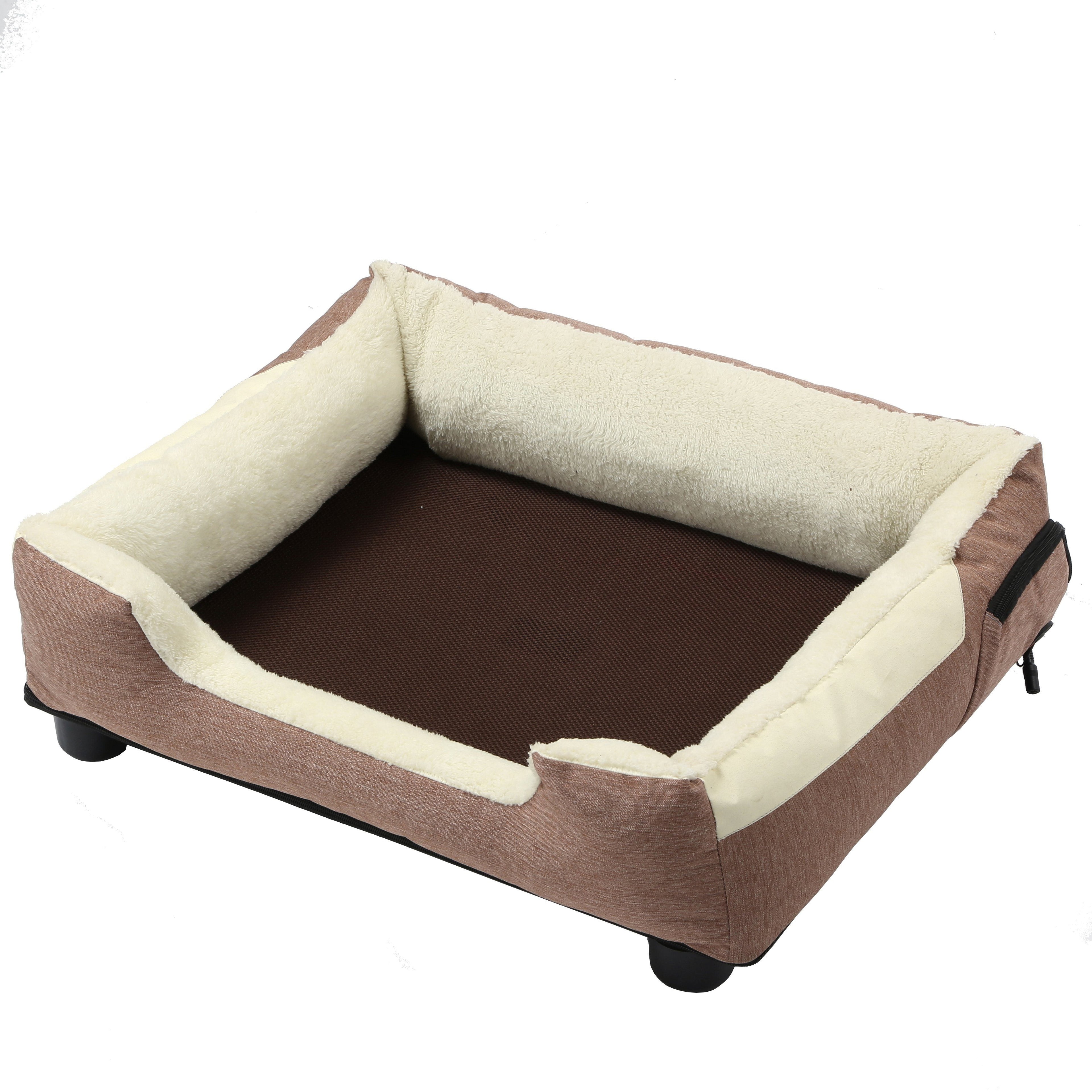 Pet Life "Dream Smart" Electronic Heating and Cooling Smart Dog Bed Mocha Brown